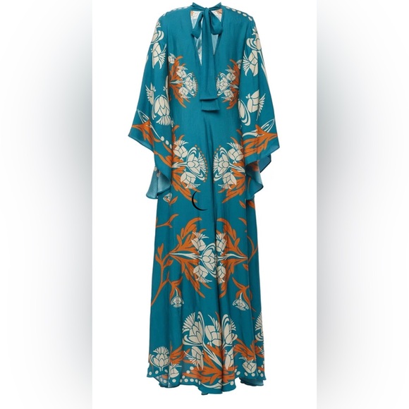 La DoubleJ Magnifico maxi dress Florence Placee in pebbled sable caftan. - Picture 4 of 8